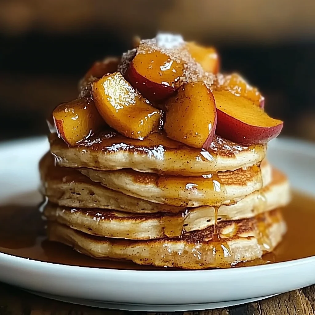 Peach Cobbler Pancakes