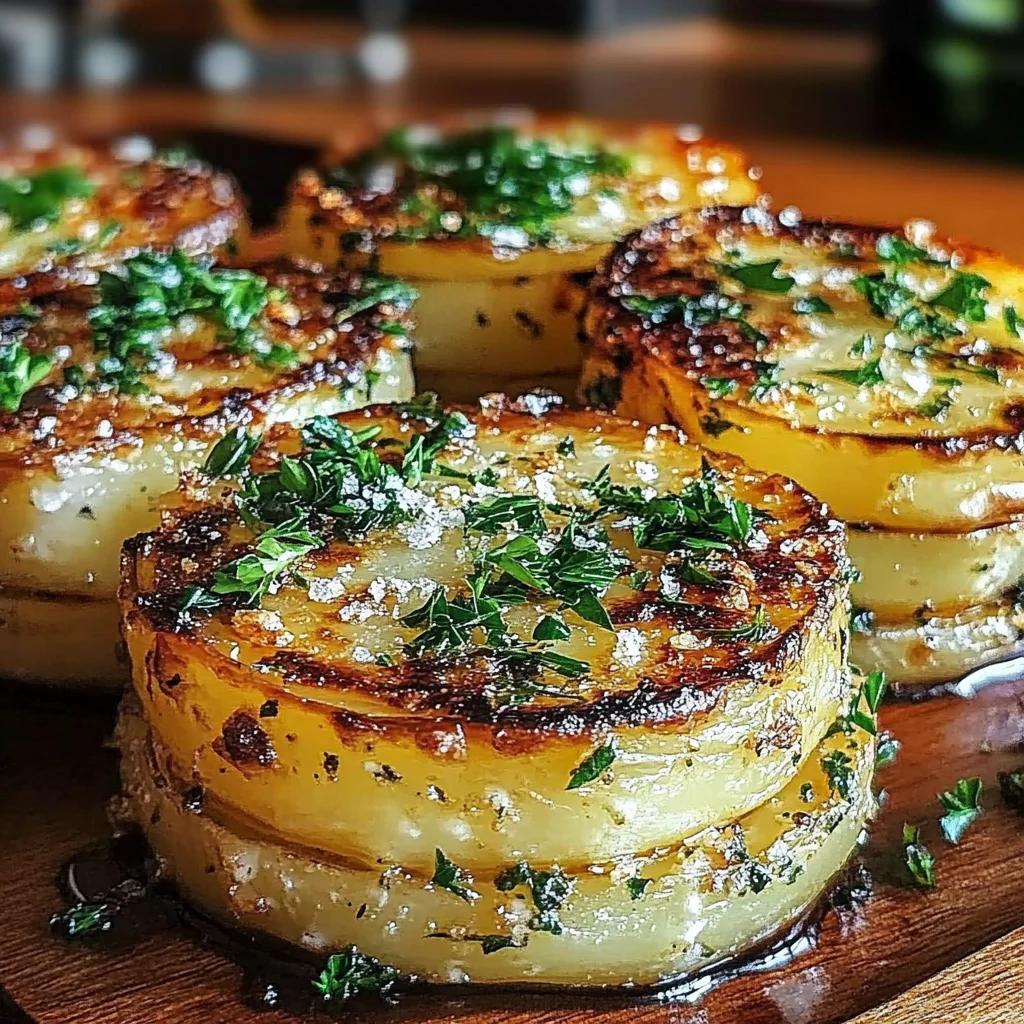Roasted Garlic Parmesan Potato Stacks: A Flavorful Side Dish
