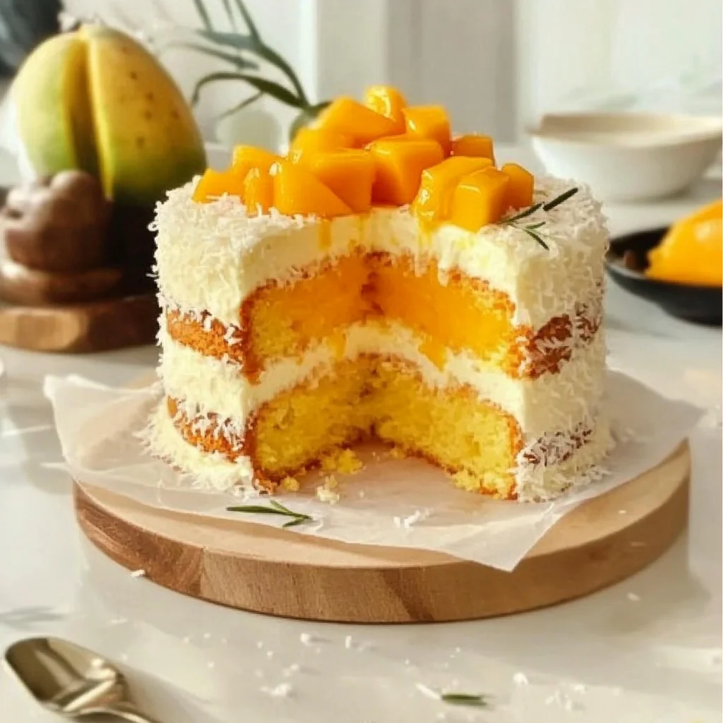 Vegan Mango Coconut Cake