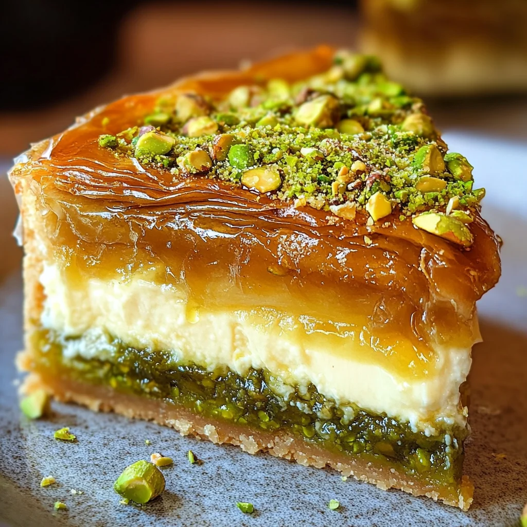 Baklava Pistachio Cheesecake