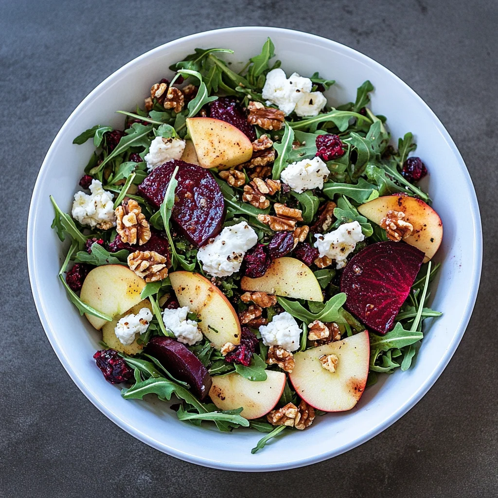 Beet and Goat Cheese Arugula Salad