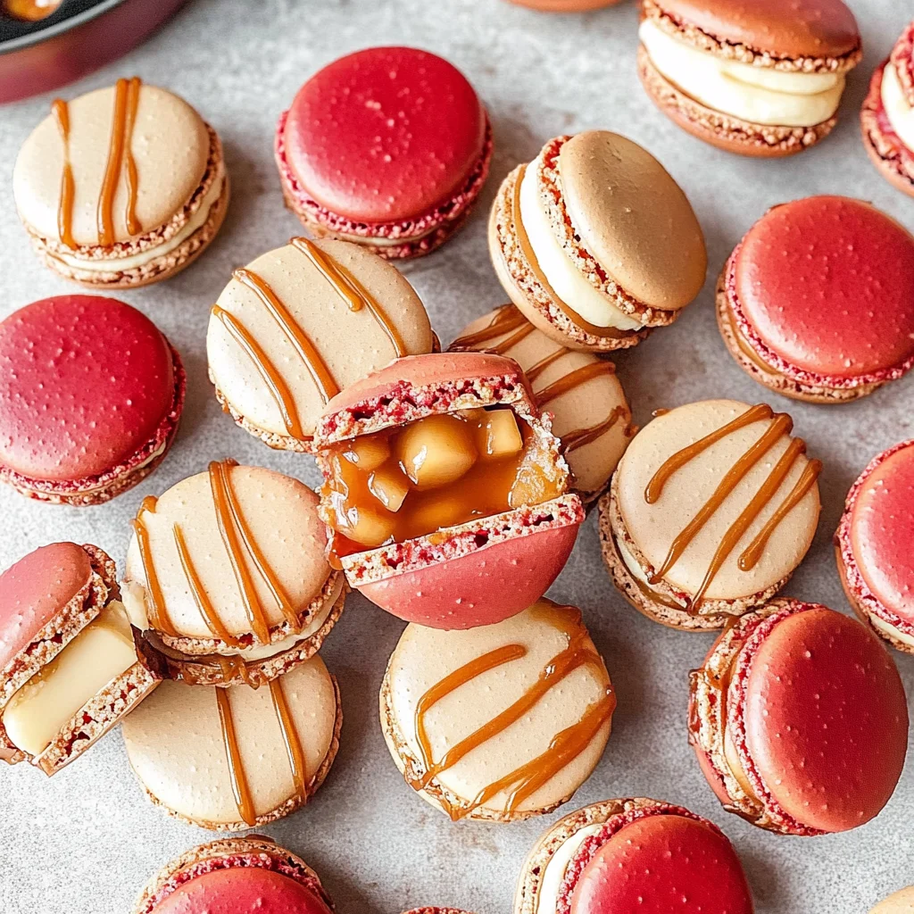Caramel Apple Pie Macarons