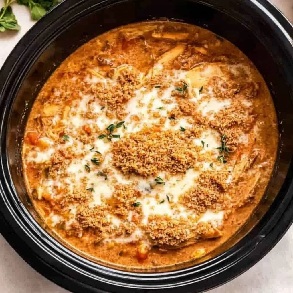 Crockpot Chicken Parmesan Soup