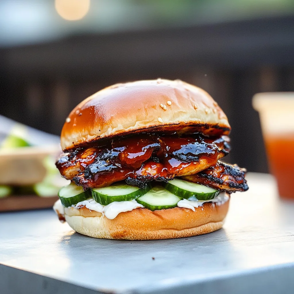 Grilled Korean BBQ Chicken Sandwich