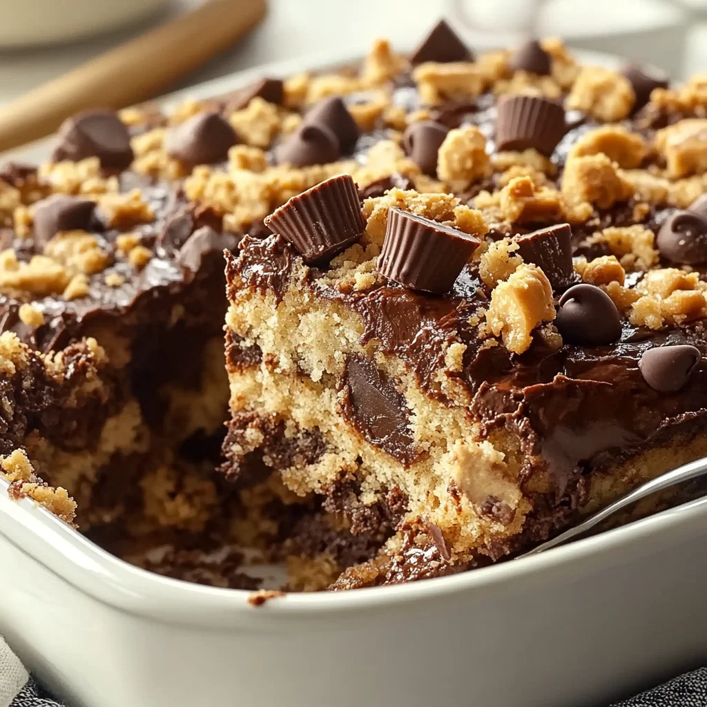 Peanut Butter Cup Dump Cake