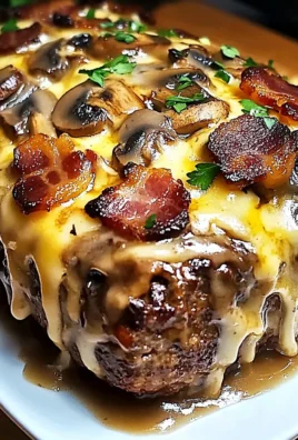 Swiss Turkey Bacon Mushroom Meatloaf